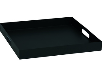 Tablett ca. 60 x 60 x 7 cm Aluminium schwarz matt Tablett ca. 60 x 60 x 7 cm Aluminium schwarz matt