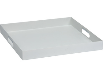 Tablett ca. 60x60x7 cm Aluminium weiß Tablett ca. 60x60x7 cm Aluminium weiß