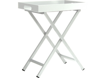 Tabletttisch Aluminium weiß mit Tablett ca. 60x40x7 cm Tabletttisch Aluminium weiß mit Tablett ca. 60x40x7 cm