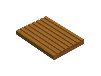 Terrassendiele Bangkirai KD Premium unbehandelt Genutet/Geriffelt - 25 x 145 mm Terrassendiele Bangkirai KD Premium unbehandelt Genutet/Geriffelt - 25 x 145 mm