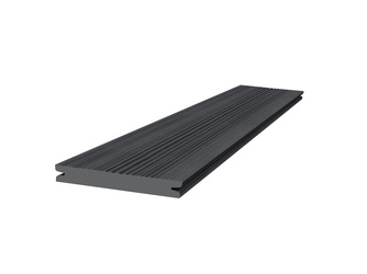 Terrassendiele GCC massiv einseitig gewellt mattiert grau DOLOMIT - 19 x145 mm Terrassendiele GCC massiv einseitig gewellt mattiert grau DOLOMIT - 19 x145 mm
