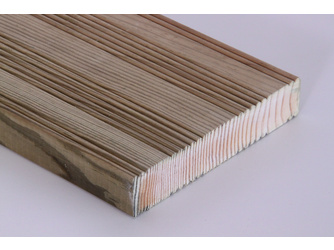 Terrassendiele Kiefer KDI grün HLS-Profil - 26 x 140 mm Terrassendiele Kiefer KDI grün HLS-Profil - 26 x 140 mm