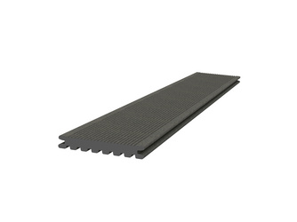 Terrassendiele GCC Massiv fein geriffelt / genutet graphit TREND - 19 x 130 mm Terrassendiele GCC Massiv fein geriffelt / genutet graphit TREND - 19 x 130 mm