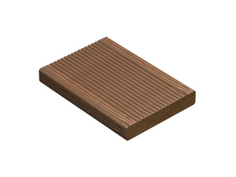 Terrassendiele Thermo-Kiefer Oberseite geriffelt - 25 x 140 mm Terrassendiele Thermo-Kiefer Oberseite geriffelt - 25 x 140 mm