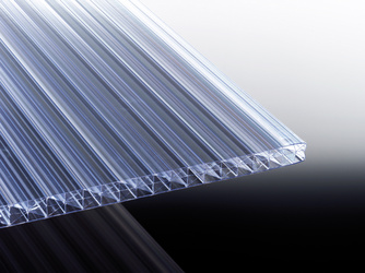 Thermo Polycarbonat X-Struktur 980 x 25 mm glasklar Thermo Polycarbonat X-Struktur 980 x 25 mm glasklar