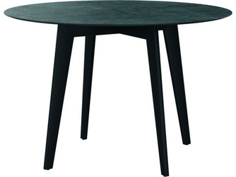 Tisch Ø 110 cm Aluminium anthrazit mit Tischplatte Silverstar 2.0 Dekor Metallic grau Tisch Ø 110 cm Aluminium anthrazit mit Tischplatte Silverstar 2.0 Dekor Metallic grau