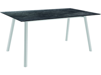 Tisch 180 x 100cm Interno Rundrohr Edelstahl Tischplatte Silverstar 2.0 Dark Marble Tisch 180 x 100cm Interno Rundrohr Edelstahl Tischplatte Silverstar 2.0 Dark Marble
