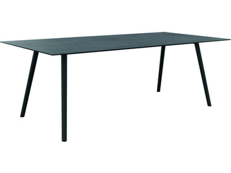 Tisch 220 x 100cm Interno Rundrohr konisch Alum. anthrazit/Tischplatte Silverstar 2.0 Zement Tisch 220 x 100cm Interno Rundrohr konisch Alum. anthrazit/Tischplatte Silverstar 2.0 Zement