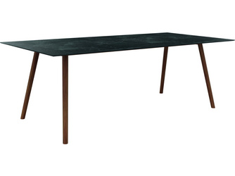 Tisch Interno Teak Beine rund konisch mit Tischplatte Silverstar 2.0 Slate Tisch Interno Teak Beine rund konisch mit Tischplatte Silverstar 2.0 Slate