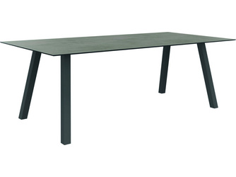 Tisch 220 x 100cm Interno Vierkantrohr Alum.graphit Tischplatte Silverstar 2.0 Zement hell Tisch 220 x 100cm Interno Vierkantrohr Alum.graphit Tischplatte Silverstar 2.0 Zement hell
