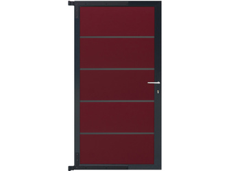 Tor HPL Bordeaux-Rot / Aluminium Anthrazit "Usedom" Tor HPL Bordeaux-Rot / Aluminium Anthrazit "Usedom"