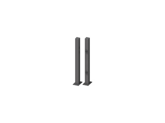 Torpfosten Einzeltor (2er-Set), anthrazit, zum Aufschrauben Torpfosten Einzeltor (2er-Set), anthrazit, zum Aufschrauben