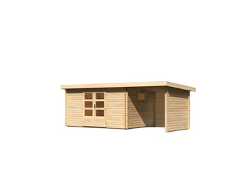 Trittau 5 im Set mit Anbaudach 2,2 m mit Seiten-/ und Rückwand naturbelassen 2970x3870x2170mm Trittau 5 im Set mit Anbaudach 2,2 m mit Seiten-/ und Rückwand naturbelassen 2970x3870x2170mm