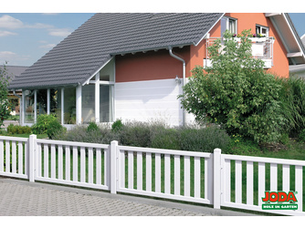 UNO Borkum weiß/weiß Vorgartenzaun 1800x850 mm / 123010 UNO Borkum weiß/weiß Vorgartenzaun 1800x850 mm / 123010