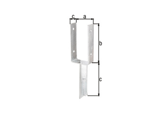 U-Pfostenträger/Betonanker T-Eisen, fvz, zEinbet., BxH 101x200mm, L Anker 200mm U-Pfostenträger/Betonanker T-Eisen, fvz, zEinbet., BxH 101x200mm, L Anker 200mm