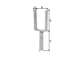 U-Pfostenträger/Betonanker T-Eisen, fvz, zEinbet., BxH 111x200mm, L Anker 200mm U-Pfostenträger/Betonanker T-Eisen, fvz, zEinbet., BxH 111x200mm, L Anker 200mm