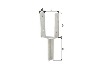 U-Pfostenträger/Betonanker T-Eisen, fvz, zEinbet., BxH 91x200mm, L Anker 300mm U-Pfostenträger/Betonanker T-Eisen, fvz, zEinbet., BxH 91x200mm, L Anker 300mm