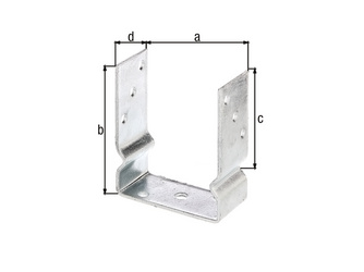 U-Pfostenträger, feuerverzinkt, z.Aufschrauben, BxH 121x150mm U-Pfostenträger, feuerverzinkt, z.Aufschrauben, BxH 121x150mm