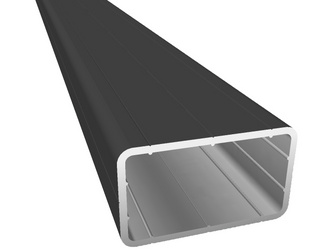 Unterkonstruktion Alu-Vera schwarz pulverbeschichtet gerundete Kanten Markierungsrillen f. Schr. 49x29x2900mm Unterkonstruktion Alu-Vera schwarz pulverbeschichtet gerundete Kanten Markierungsrillen f. Schr. 49x29x2900mm