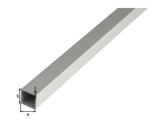 Vierkantrohr, Alu silber elox., LxBxS 1000 x 25 x 25 x 1,5mm Vierkantrohr, Alu silber elox., LxBxS 1000 x 25 x 25 x 1,5mm