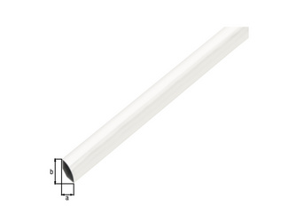 Viertelkreisprofil, PVC weiß, LxBxHxS 2600x15x1,2mm Viertelkreisprofil, PVC weiß, LxBxHxS 2600x15x1,2mm