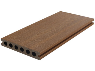 Terrassendiele WPC Hohlkammer Holzstruktur / glatt Teak - 23 x 138 mm Terrassendiele WPC Hohlkammer Holzstruktur / glatt Teak - 23 x 138 mm