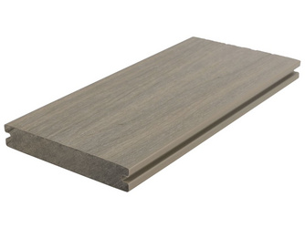 Terrassendiele WPC massiv Holzstruktur / glatt Light Grey - 23 x 138 mm Terrassendiele WPC massiv Holzstruktur / glatt Light Grey - 23 x 138 mm