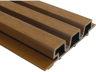 WPC WEO35 Teak Cladding 33x170mm Deckmaß 140mm FZERT Länge: 3600mm WPC WEO35 Teak Cladding 33x170mm Deckmaß 140mm FZERT Länge: 3600mm