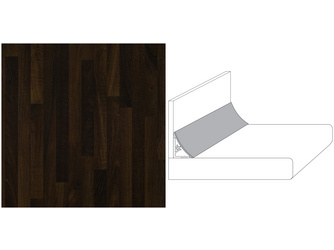 Wandanschlussprofil WAP-Plus BBL714 POF noce butcherblock - Länge 590 mm Wandanschlussprofil WAP-Plus BBL714 POF noce butcherblock - Länge 590 mm
