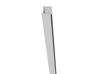 Wandprofil für Steckzäune Alu Silber, 25,2x27,4x2000 mm, inkl. 200 mm Abstandshalter Wandprofil für Steckzäune Alu Silber, 25,2x27,4x2000 mm, inkl. 200 mm Abstandshalter
