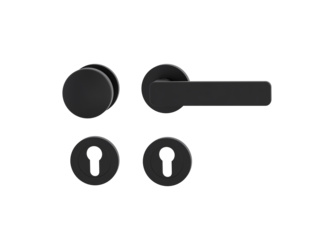 Wechselgarnitur MINIMAL MODERN GK4 Rosetten rund Knopf R2 Graphitschwarz Wechselgarnitur MINIMAL MODERN GK4 Rosetten rund Knopf R2 Graphitschwarz