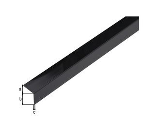 Winkelprofil, selbstklebend, gleichsch., PVC schw.glänz.LxBxHxS 2600x20x20x1,5mm Winkelprofil, selbstklebend, gleichsch., PVC schw.glänz.LxBxHxS 2600x20x20x1,5mm