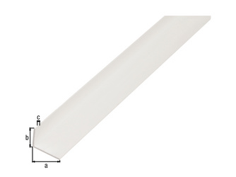 Winkelprofil, ungleichsch., PVC weiß, LxBxHxS 2000 x 30 x 20 x 3mm Winkelprofil, ungleichsch., PVC weiß, LxBxHxS 2000 x 30 x 20 x 3mm