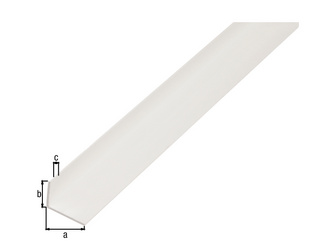 Winkelprofil, ungleichsch., PVC weiß, LxBxHxS 2600 x 20 x 10 x 1,5mm Winkelprofil, ungleichsch., PVC weiß, LxBxHxS 2600 x 20 x 10 x 1,5mm