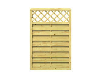 Sichtschutzzaun Holz natur " XL" Rechteck mit Gitter Sichtschutzzaun Holz natur " XL" Rechteck mit Gitter