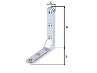 Zierwinkel, geprägt, galv. gelb verzinkt, TxHxB 103x103x21mm Zierwinkel, geprägt, galv. gelb verzinkt, TxHxB 103x103x21mm