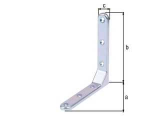 Zierwinkel, geprägt, galv. gelb verzinkt, TxHxB 130x130x21mm Zierwinkel, geprägt, galv. gelb verzinkt, TxHxB 130x130x21mm