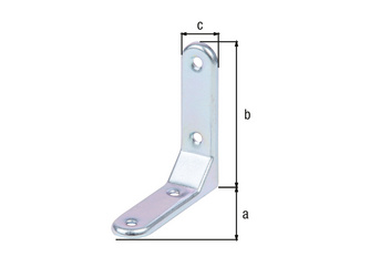 Zierwinkel, geprägt, galv. gelb verzinkt, TxHxB 75x75x20mm Zierwinkel, geprägt, galv. gelb verzinkt, TxHxB 75x75x20mm