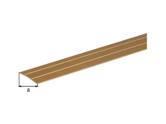 Übergangsprofil, selbstkl., Alu gold elox., LxBxS 900x38x1,0mm Übergangsprofil, selbstkl., Alu gold elox., LxBxS 900x38x1,0mm
