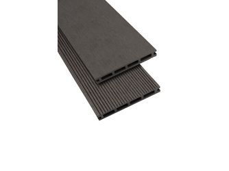Terrassendiele BPC glatt/geriffelt Hohlkammer Anthrazit Classic - 21 x 140 mm Terrassendiele BPC glatt/geriffelt Hohlkammer Anthrazit Classic - 21 x 140 mm