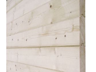 28x121mm Blockbohlen Fichte, HF 16% L=6,00m, Einfachnut und Feder, 4 Fasen technisch getrocknet