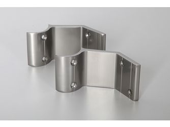 2 Konsolen Alu für Holzhandlauf Ø 4 Ø 40 mm