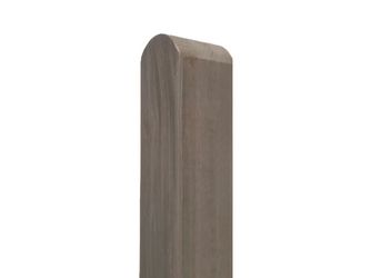 90x90mm Pfosten Lärche, 190cm verleimt, Rundkopf, grau vorlasiert