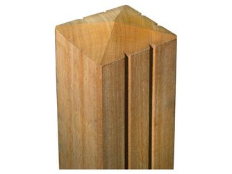 ADAMAS Bangkiraipfosten 9x9x190cm genutet Kopf mit Pyramidenform