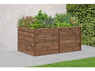 ALMA XL Hochbeet, Dielen 20x120mm, braun Kiefer 206x103x80cm
