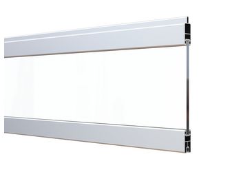 ALU-FENCE Creativprofil Glas Weiß 184cm Sicherheitsglas 6mm (ESG)