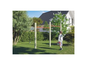 ANNE Turnreck 286x190/210cm kdi-grün 12cm Rundhölzern zwei Reckstangen