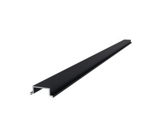 Abdeckleiste Schwarz Zur Abdeckung der Nuten im Zaunpfosten 2,2x190cm