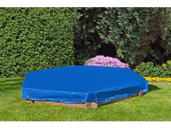 Abdeckplane für Sandkasten 6-eck, blau Ø 230x30cm