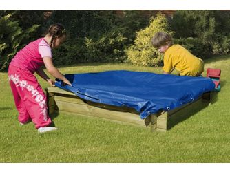 Abdeckplane für Sandkasten DANI 120x120 PE-Gewebe 160 g/m² blau mit elastischer Kordel